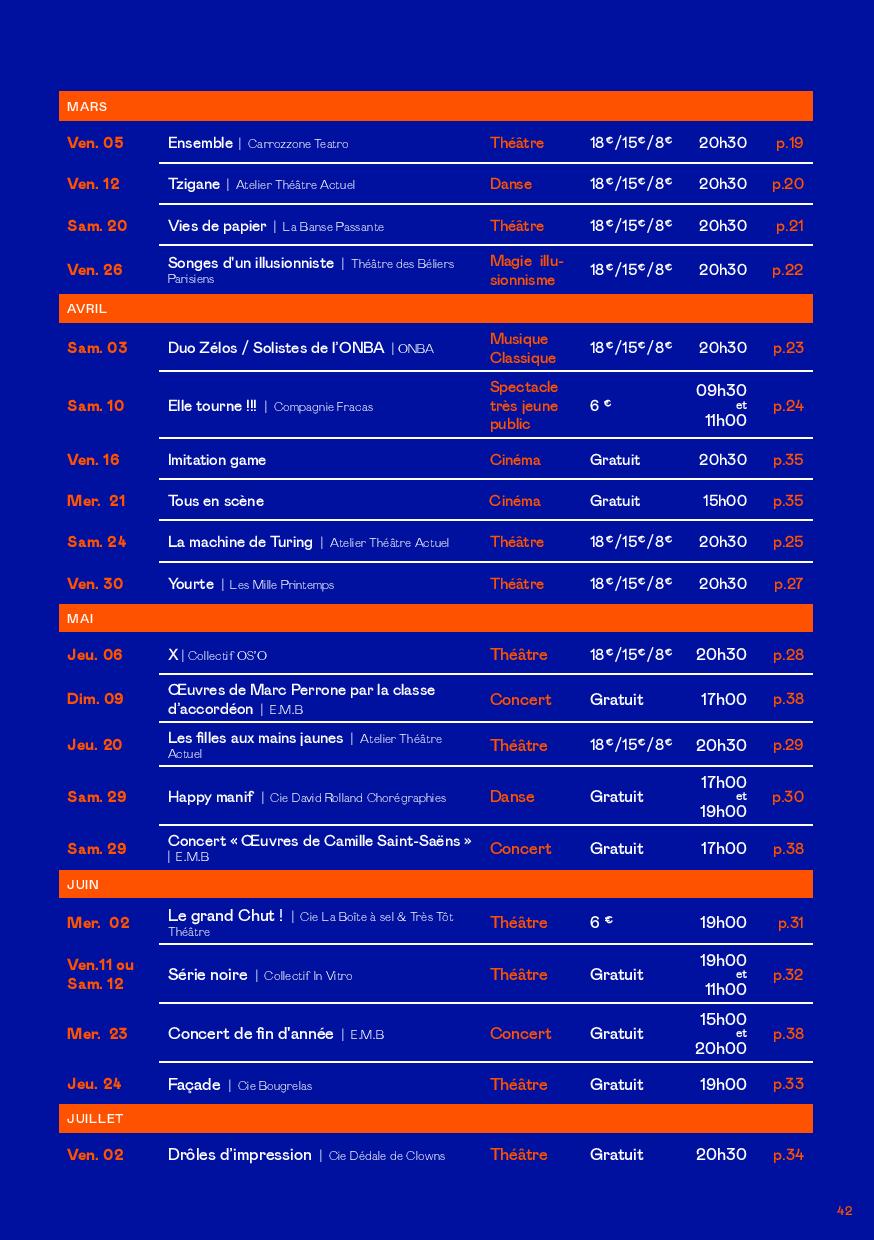 Calendrier 2
